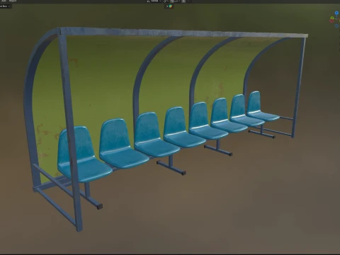 Coach and Reserve Bench 3D Model