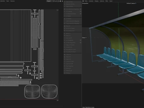 Coach and Reserve Bench 3D Model