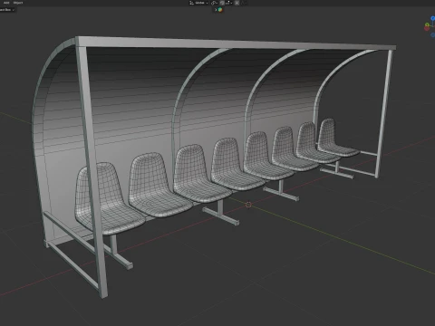 Coach and Reserve Bench 3D Model