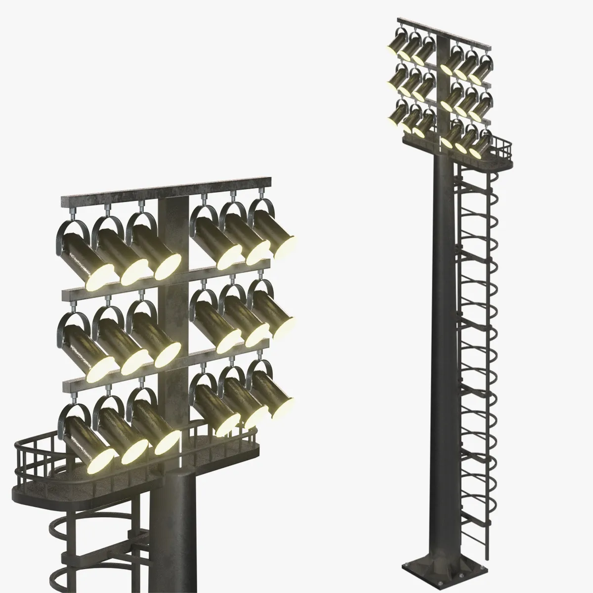 Stadium Light 3D Model .c4d .max .obj .3ds .fbx .stl .blend 