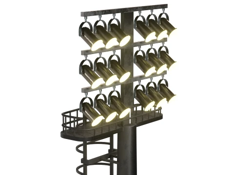 Stadium Light 3D Model