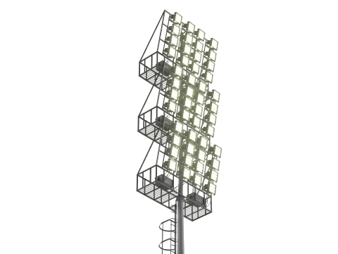 Stadium Light Glowing 3D Model