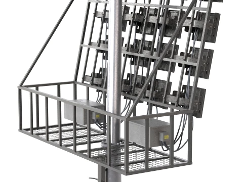 Stadium Light Glowing 3D Model