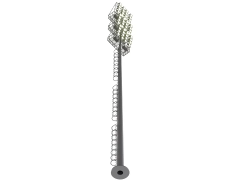 Stadium Light Glowing 3D Model