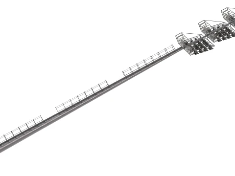 Stadium Light Glowing 3D Model