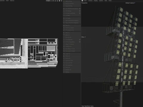 Stadium Light Glowing 3D Model