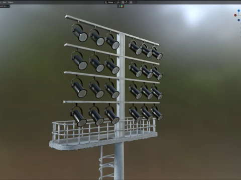 Stadium Light v2 3D Model