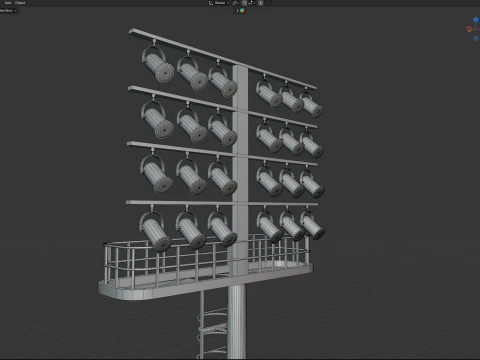 Stadium Light v2 3D Model