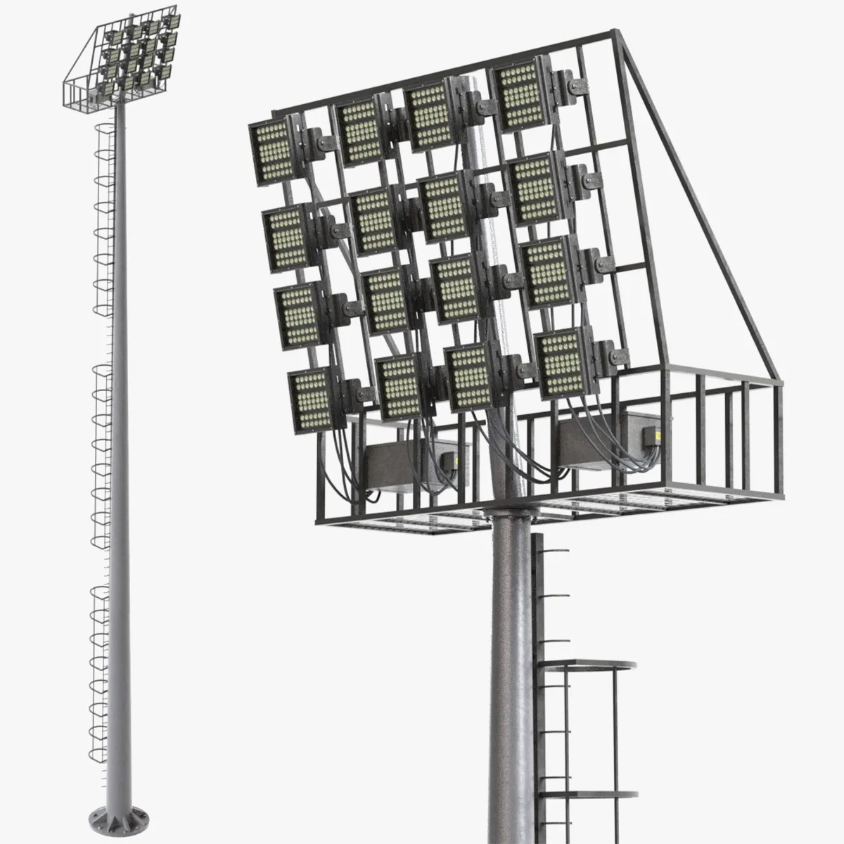 Stadium Light v3 3D Model .c4d .max .obj .3ds .fbx .stl .blend 