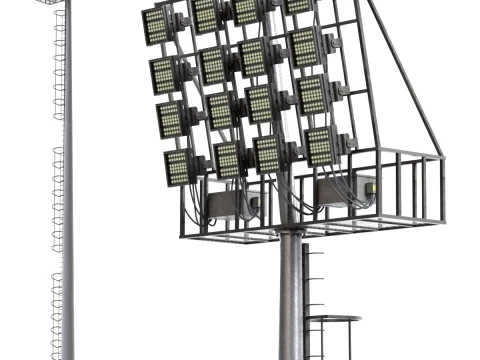 Lumi&egrave;re du stade v3 Modèle 3D