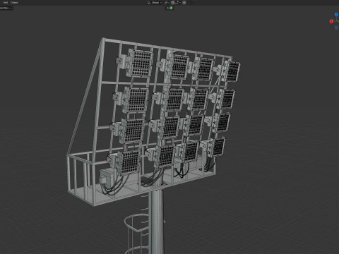 Stadium Light v3 3D Model
