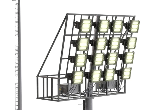 Stadium Light v3 version Low Poly Modèle 3D