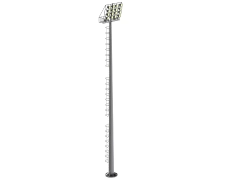 Stadium Light v3 Low Poly version 3D Model