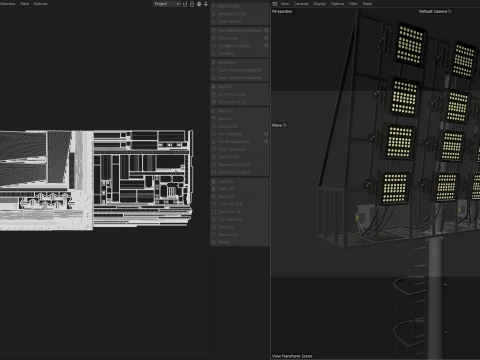 Stadium Light v3 Low Poly version 3D Model