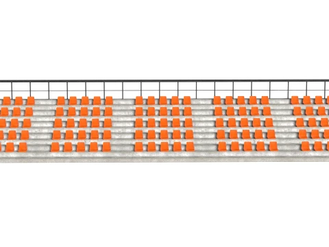 Stadium Seating Chairs 3D Model
