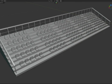 Stadium Seating Chairs 3D Model