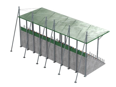 Stadium Seating with Shed 3D Model