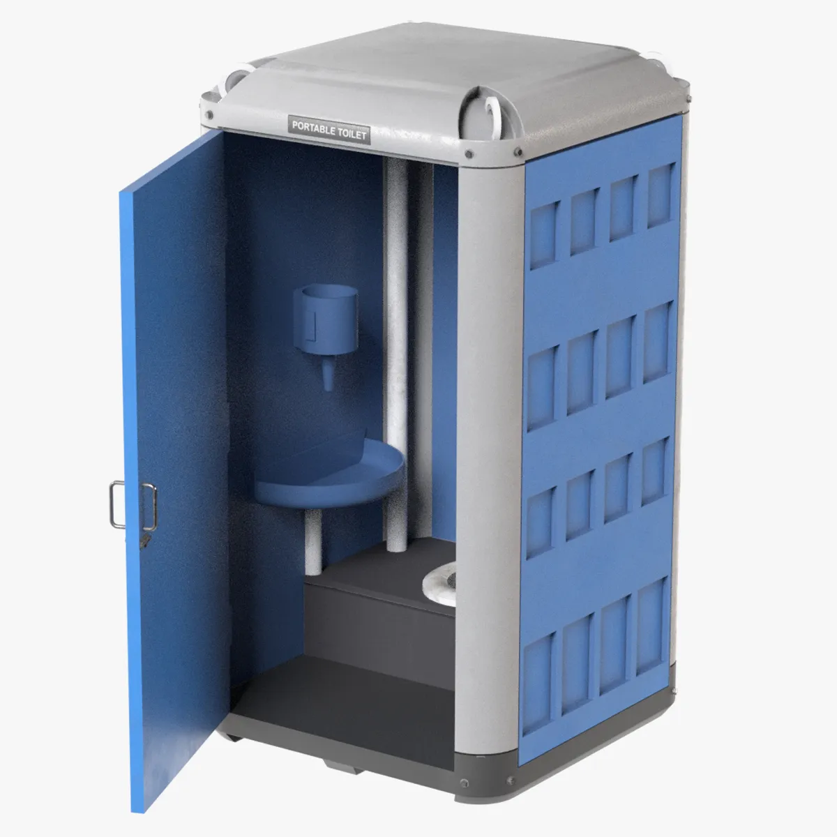 Bio Portable Toilet 3D Model .c4d .max .obj .3ds .fbx .stl .blend