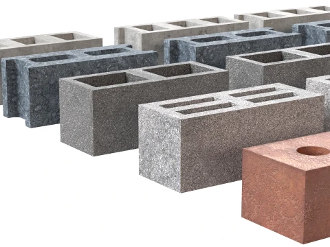 Brick Cinder Collection 3D Model
