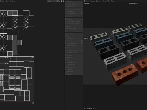 Brick Cinder Collection 3D Model