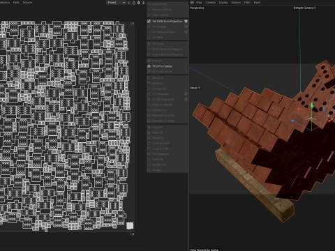 Brick Cinder Pile 2 3D Model