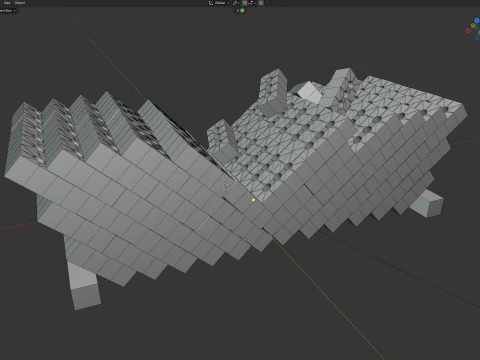 Brick Cinder Pile 2 3D Model