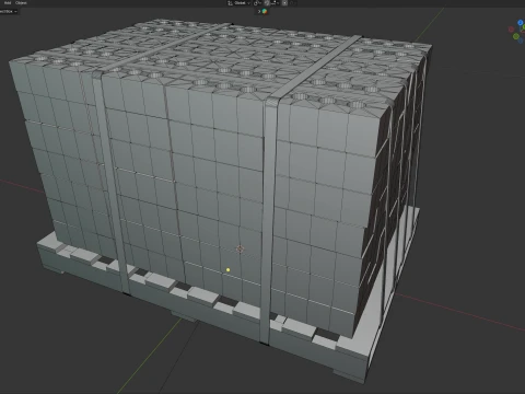 Bricks Pallet 1 3D Model