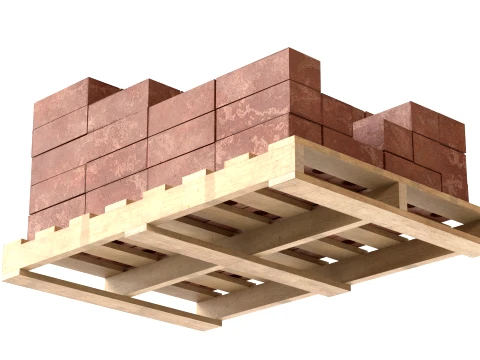 Bricks Pallet 2 3D Model
