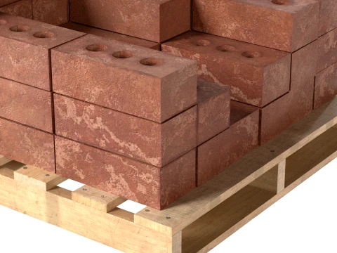 Bricks Pallet 2 3D Model