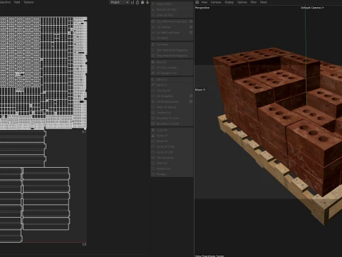 Bricks Pallet 2 3D Model
