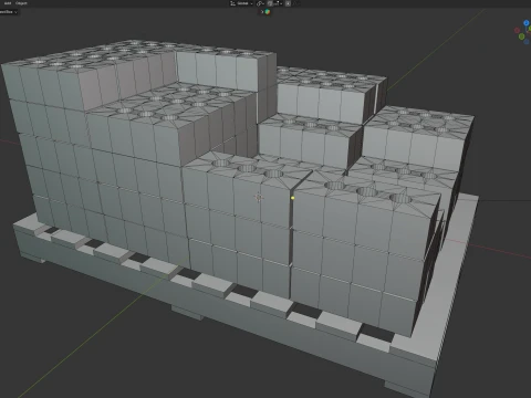 Bricks Pallet 2 3D Model