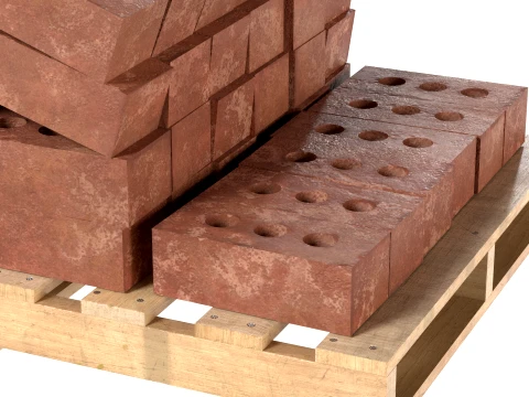 Bricks Pallet 3 3D Model