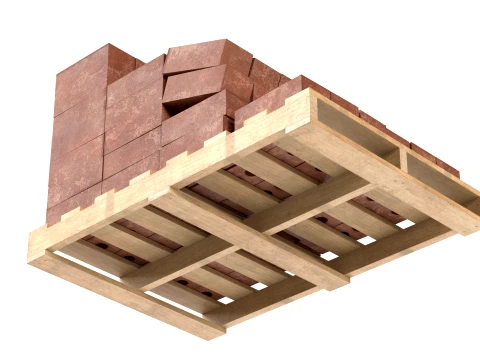 Bricks Pallet 3 3D Model