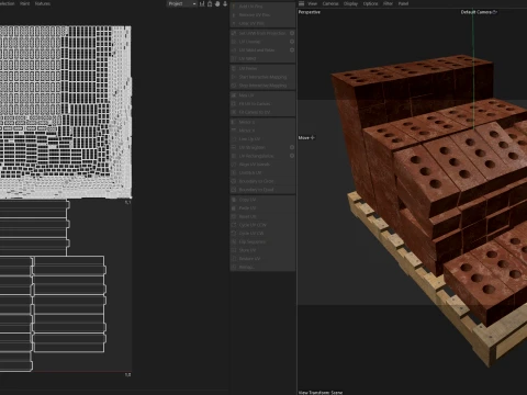 Bricks Pallet 3 3D Model
