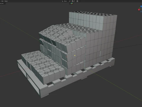 Bricks Pallet 3 3D Model