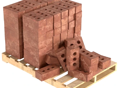 Bricks Pallet 4 3D Model