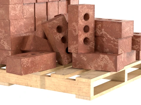 Bricks Pallet 4 3D Model