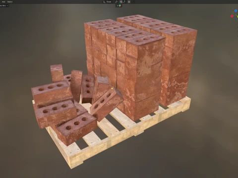 Bricks Pallet 4 3D Model