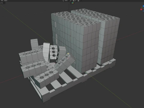 Bricks Pallet 4 3D Model