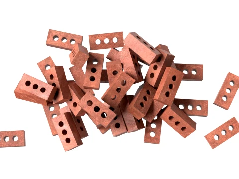 Bricks Pile 3D Model