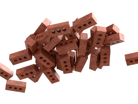 Bricks Pile 3D Model