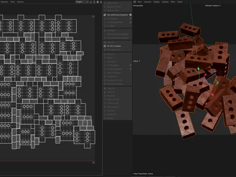 Bricks Pile 3D Model