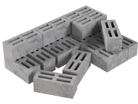 Cinder Block Pallet and Pile 2 3D Model