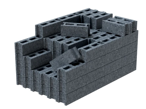 Cinder Block Pallet and Pile 4 3D Model