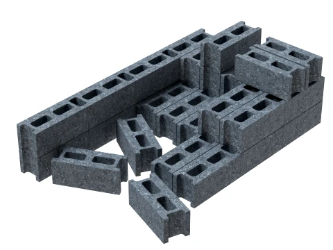 Cinder Block Pallet and Pile 4 3D Model
