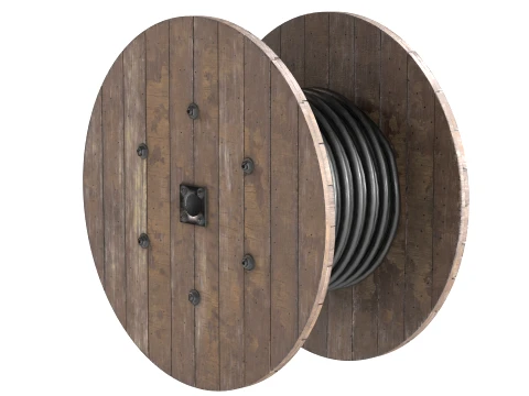 Cable Reel Black 3D Model