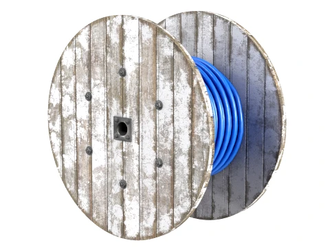 Cable Reel Blue 3D Model