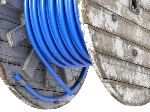 Cable Reel Blue 3D Model