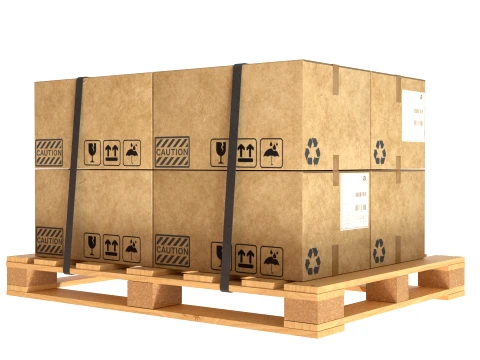 Cardboard Box Pallet 3D Model