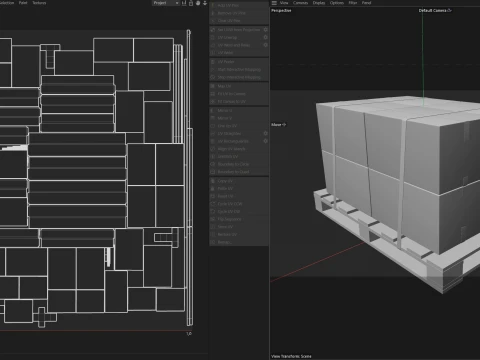 Cardboard Box Pallet 3D Model